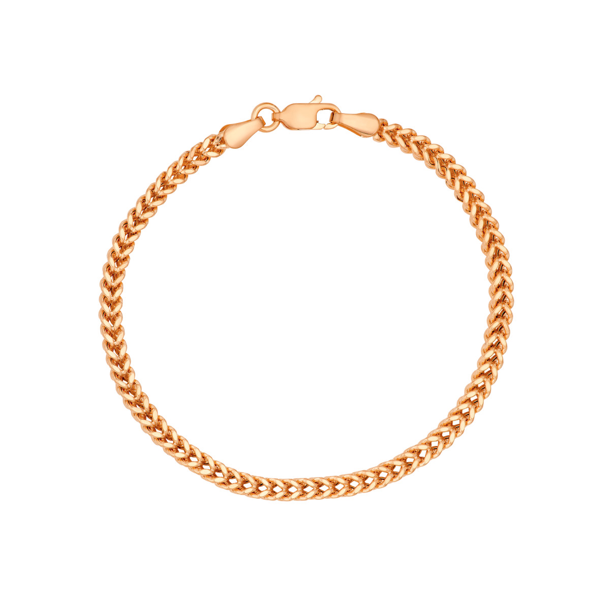 2.65mm Hollow Square Franco Chain Bracelet