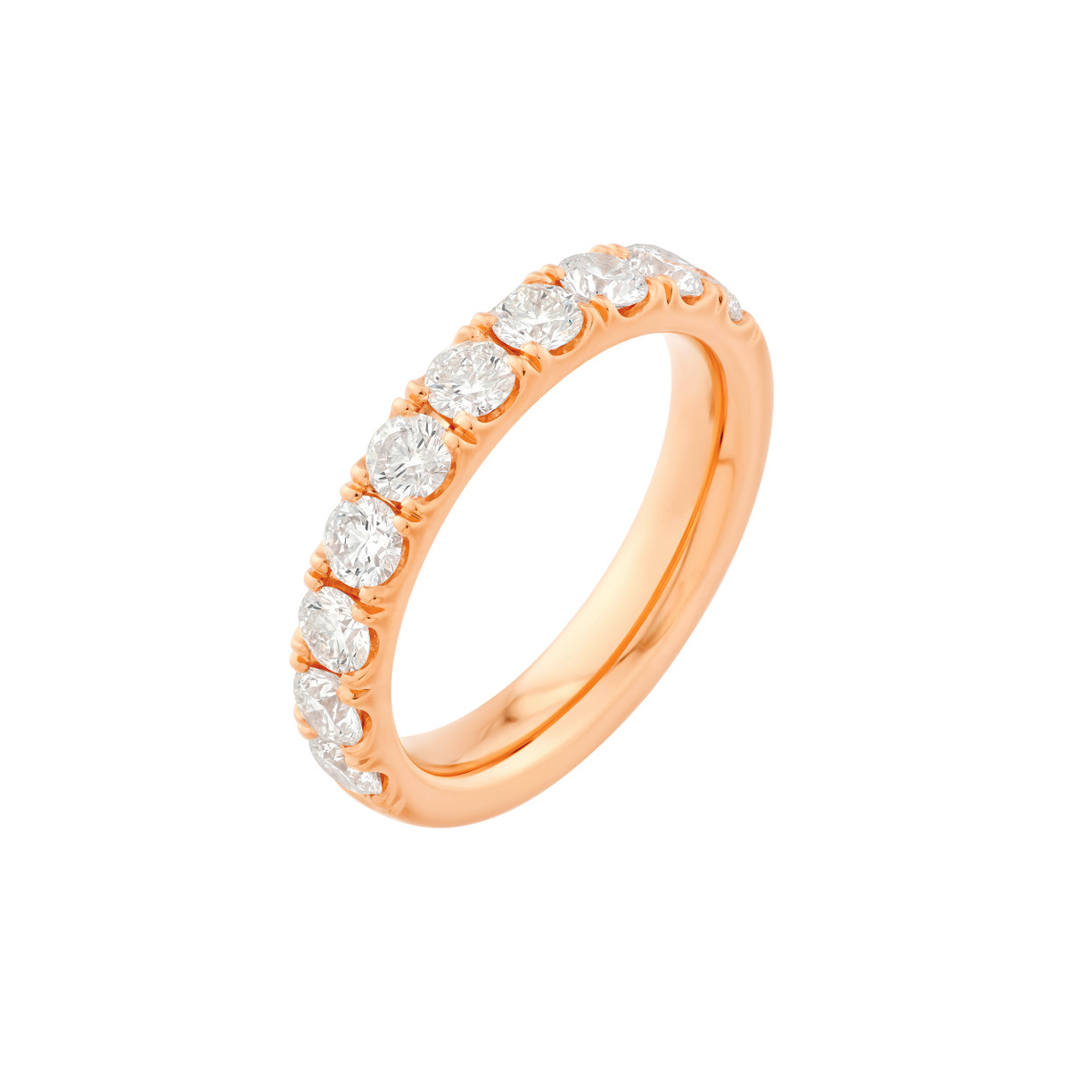 14K Gold, 1-1/3ct Lab Diamond Half Eternity Band