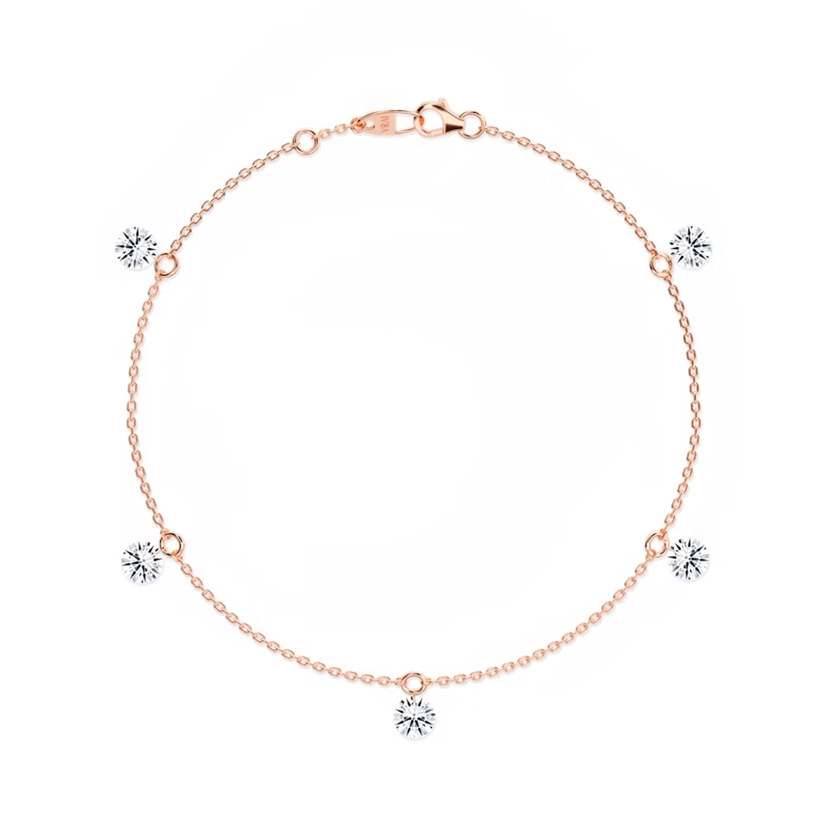 5 Stone Floating Station Bracelet