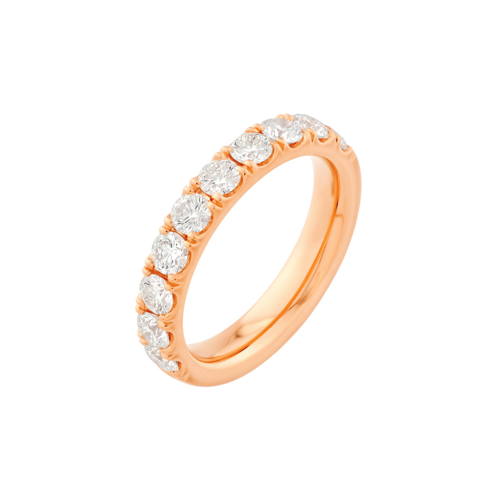 14K Gold, 1-1/3ct Lab Diamond Half Eternity Band