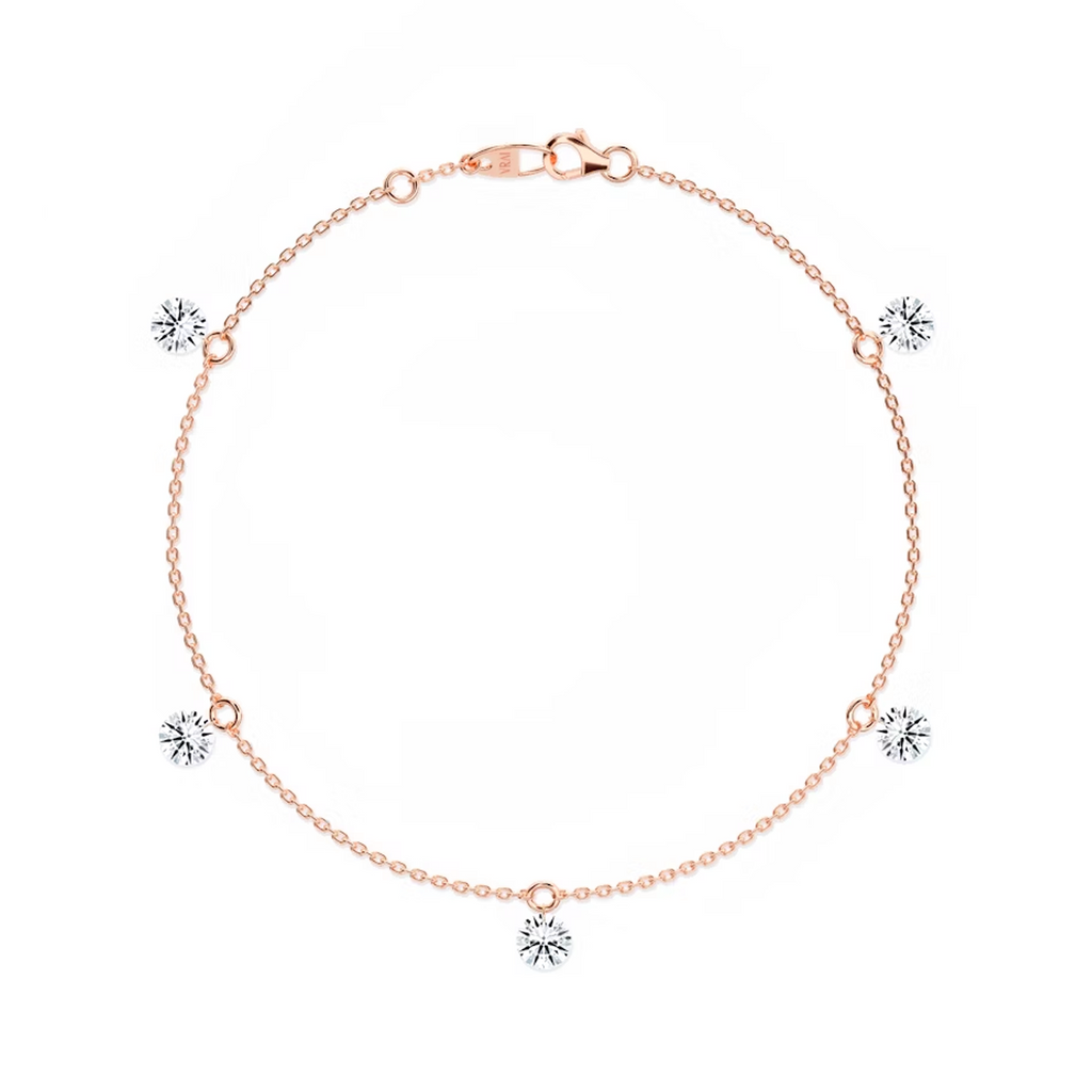 5 Stone Floating Station Bracelet