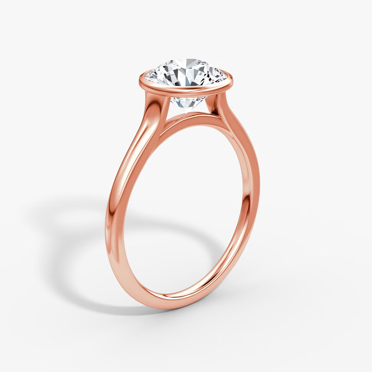 2.5 Carats Round Shape Bezel Diamond Ring