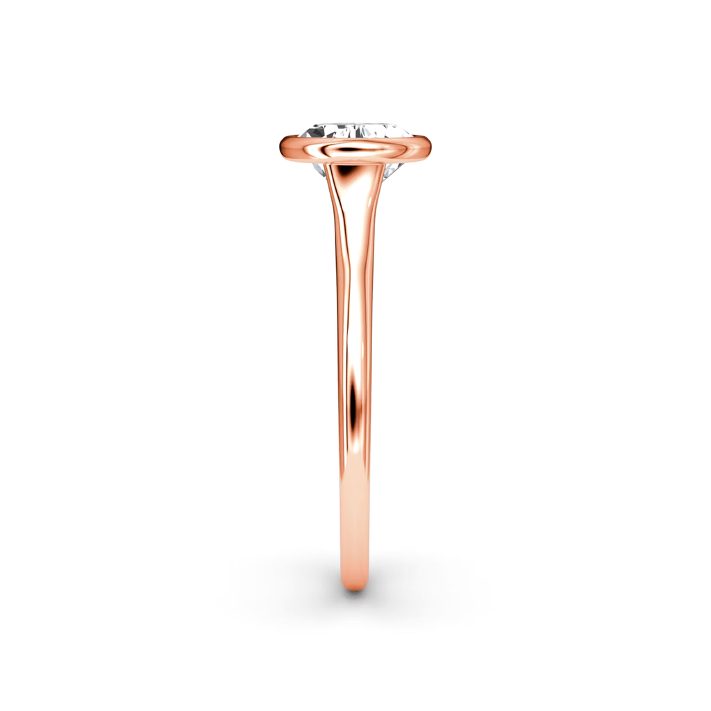2.5 Carats Pear Shape Bezel Diamond Ring