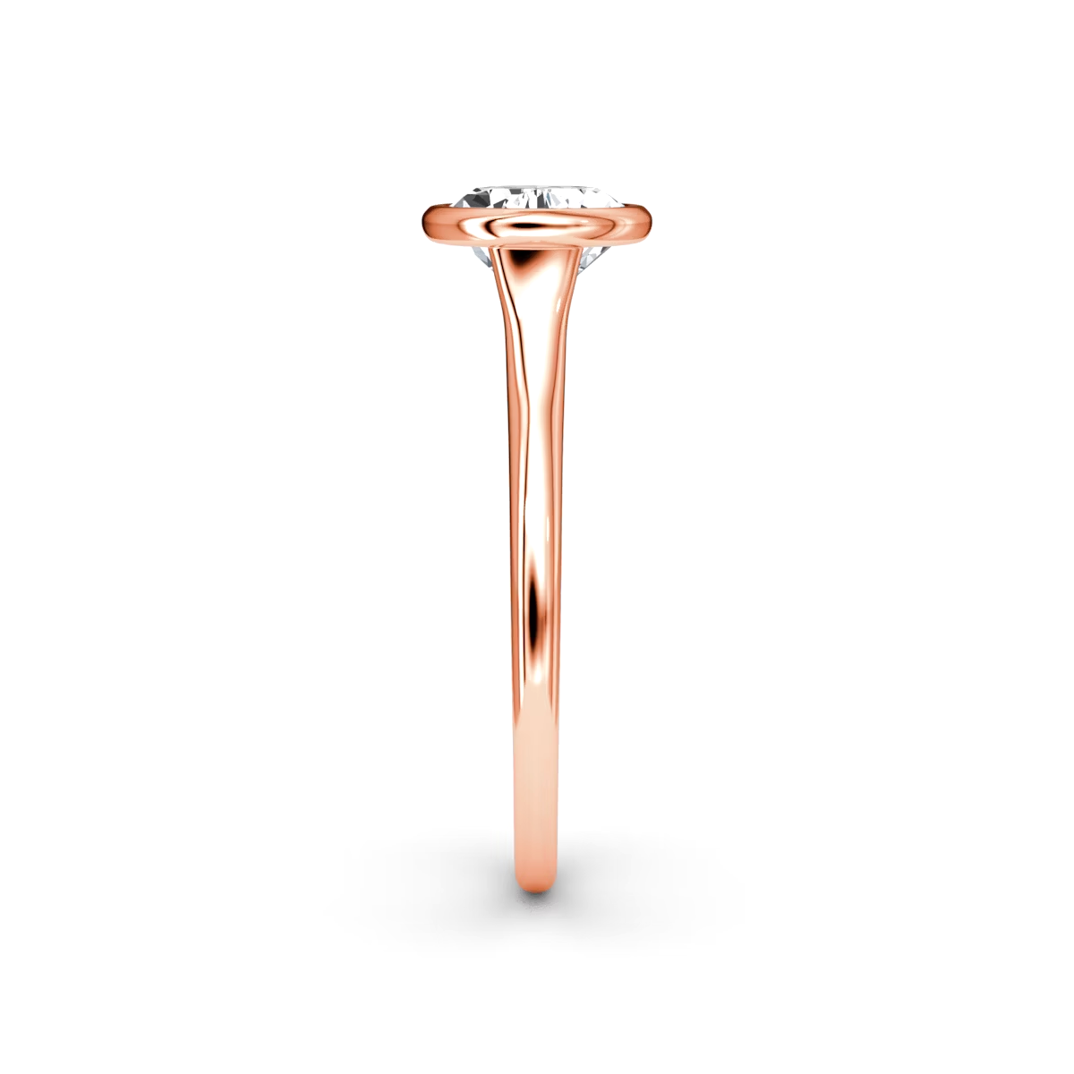 2.5 Carats Pear Shape Bezel Diamond Ring