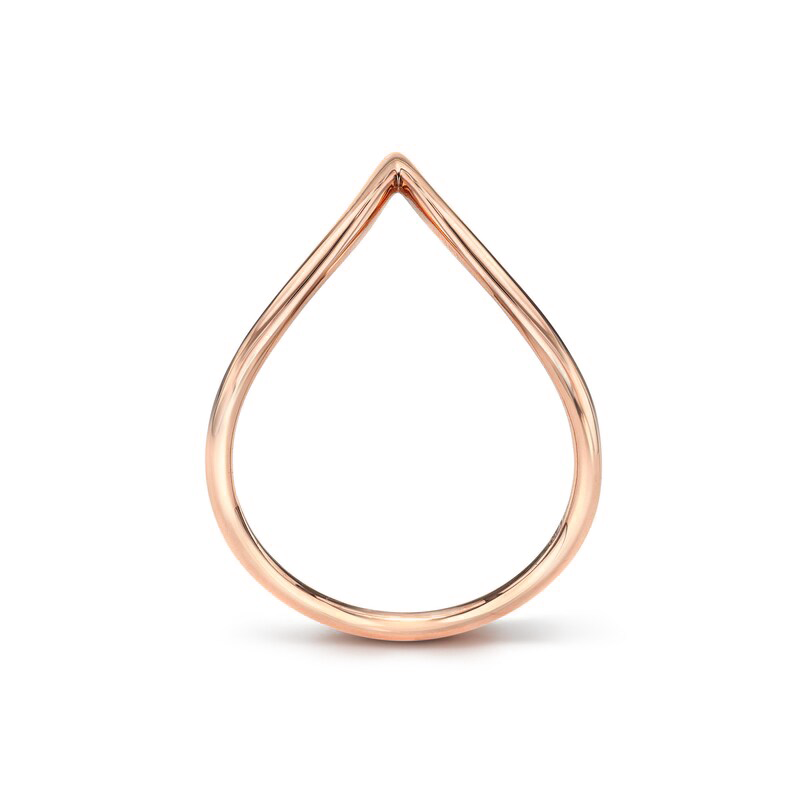 V shape 14k-18 Gold RIng