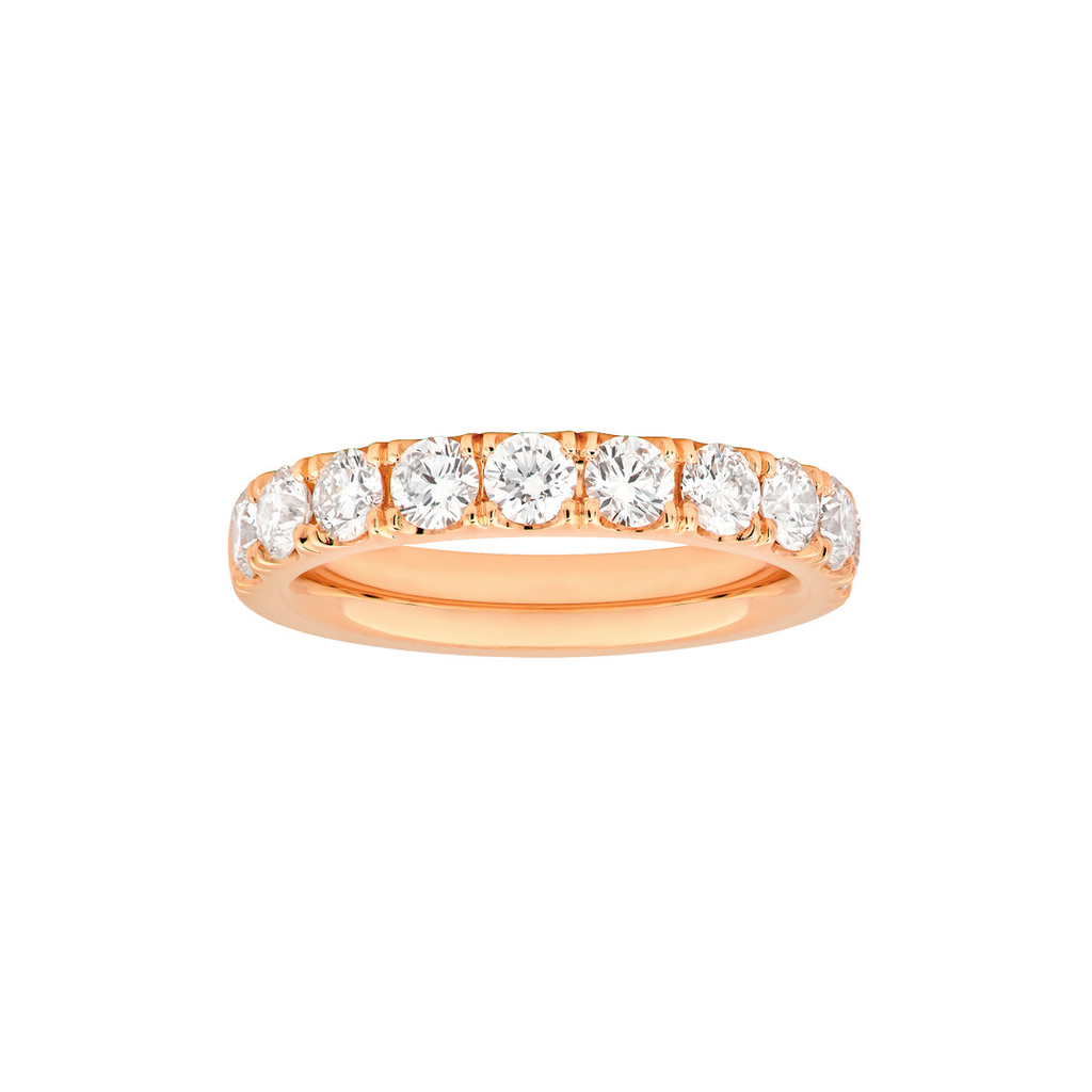 14K Gold, 1-1/3ct Lab Diamond Half Eternity Band