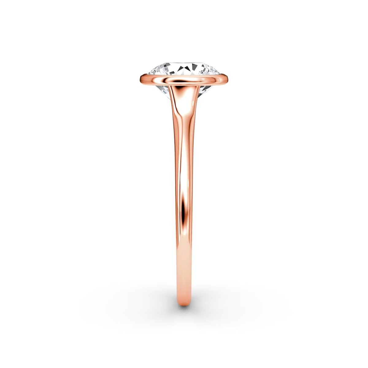 2.5 Carats Round Shape Bezel Diamond Ring