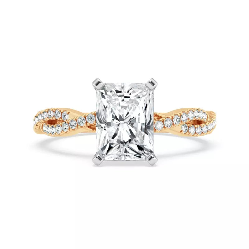 Radiant Lab Grown Infinity Engagement Ring