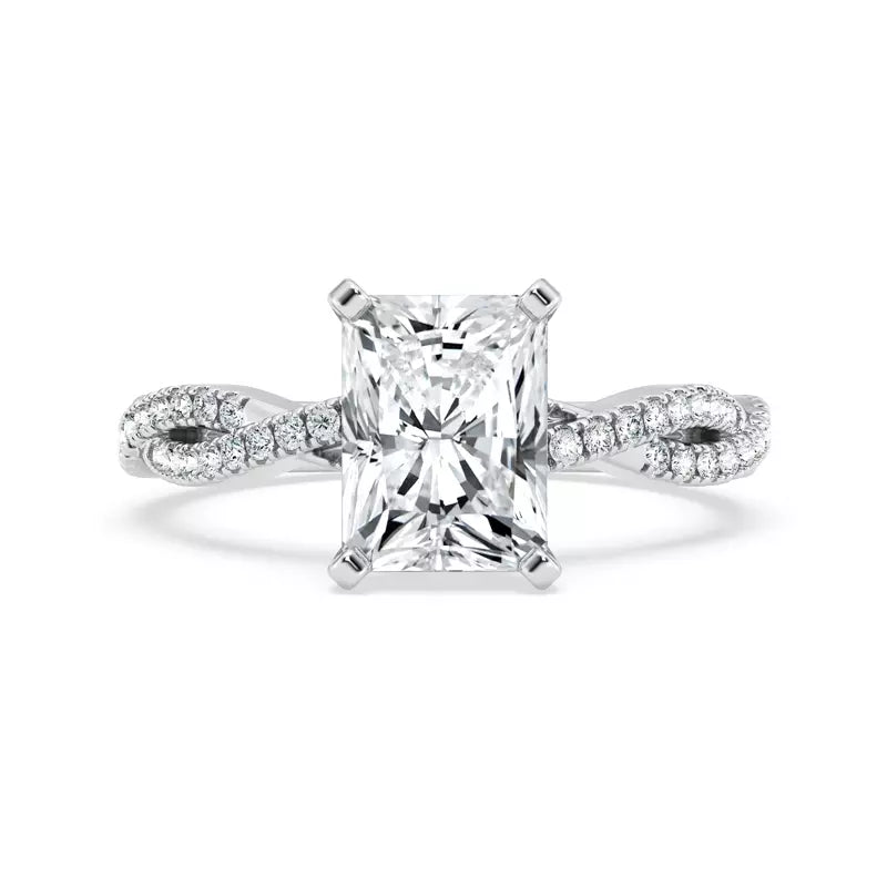 Radiant Lab Grown Infinity Engagement Ring
