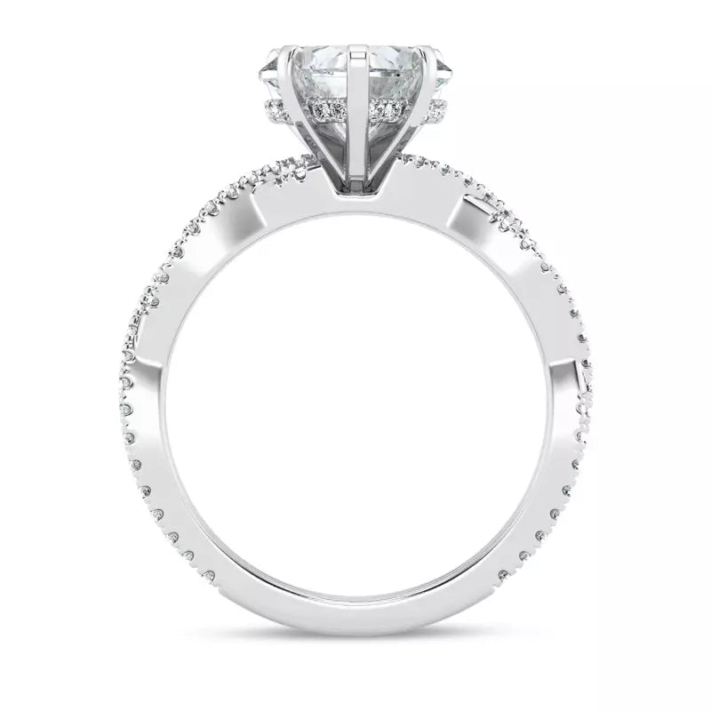 Radiant Lab Grown Infinity Engagement Ring