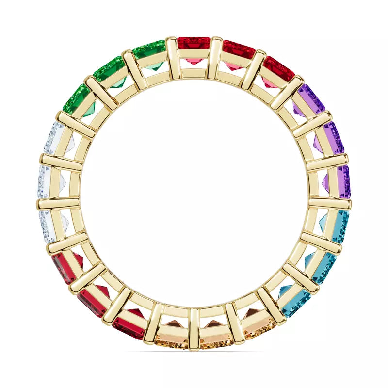 7 carats Lab Grown Rainbow Eternity Band