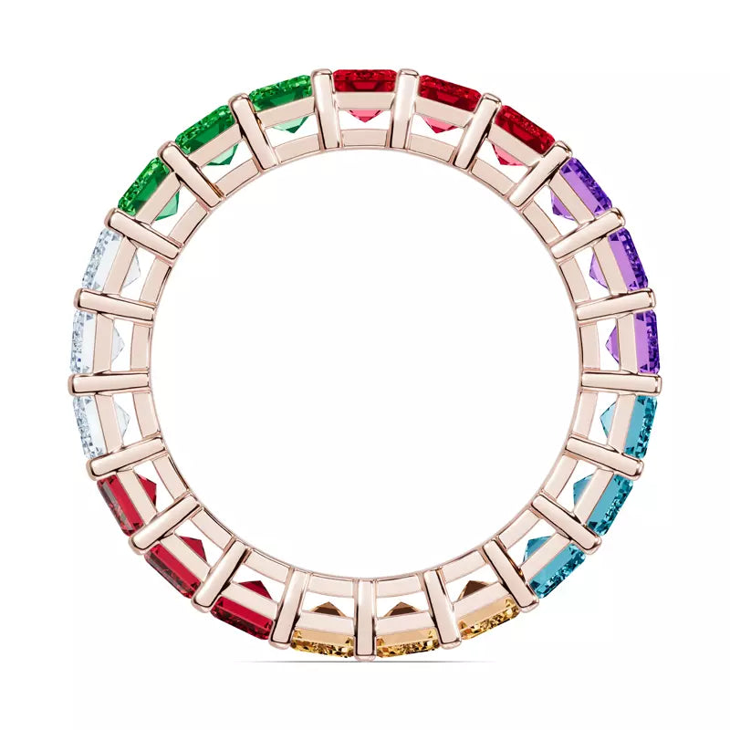 7 carats Lab Grown Rainbow Eternity Band