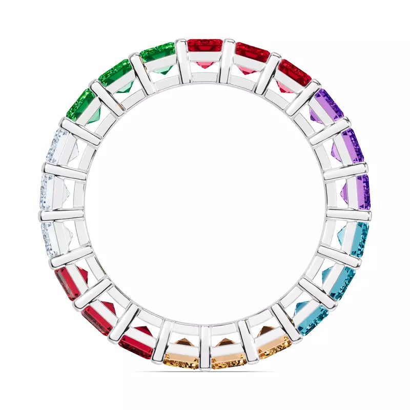 7 carats Lab Grown Rainbow Eternity Band