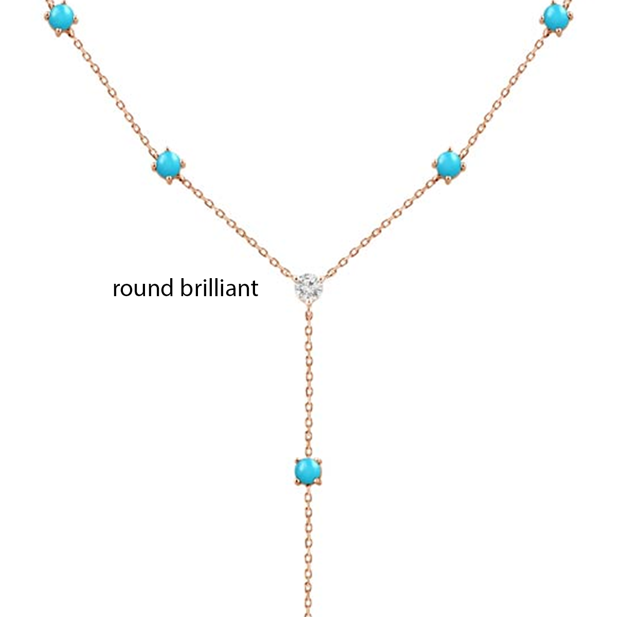 18K Gold,Natural Diamond,Turqoise Necklace