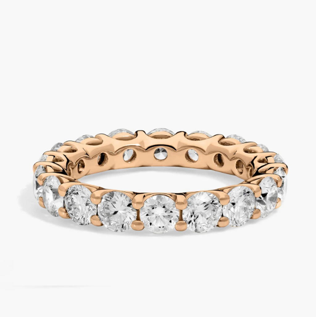 3 to 5 Carats Low Profile Round Eternity Band