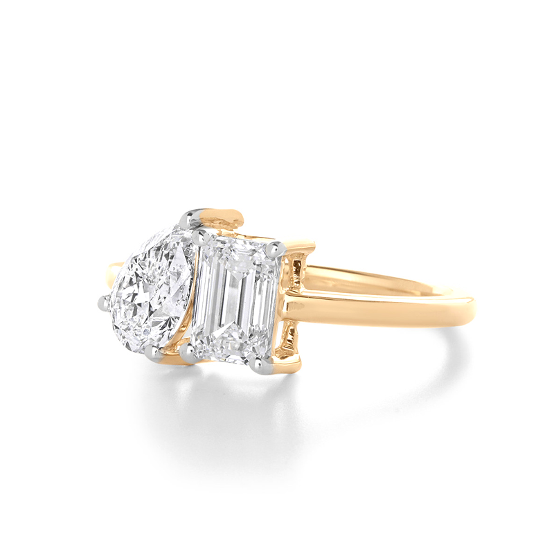 2 carats 2stone Lab Grown Ring