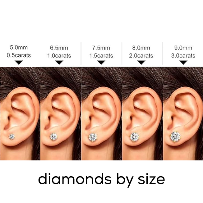 2 to 6 Carat Total Weight Lab-Grown Diamond Stud Earrings