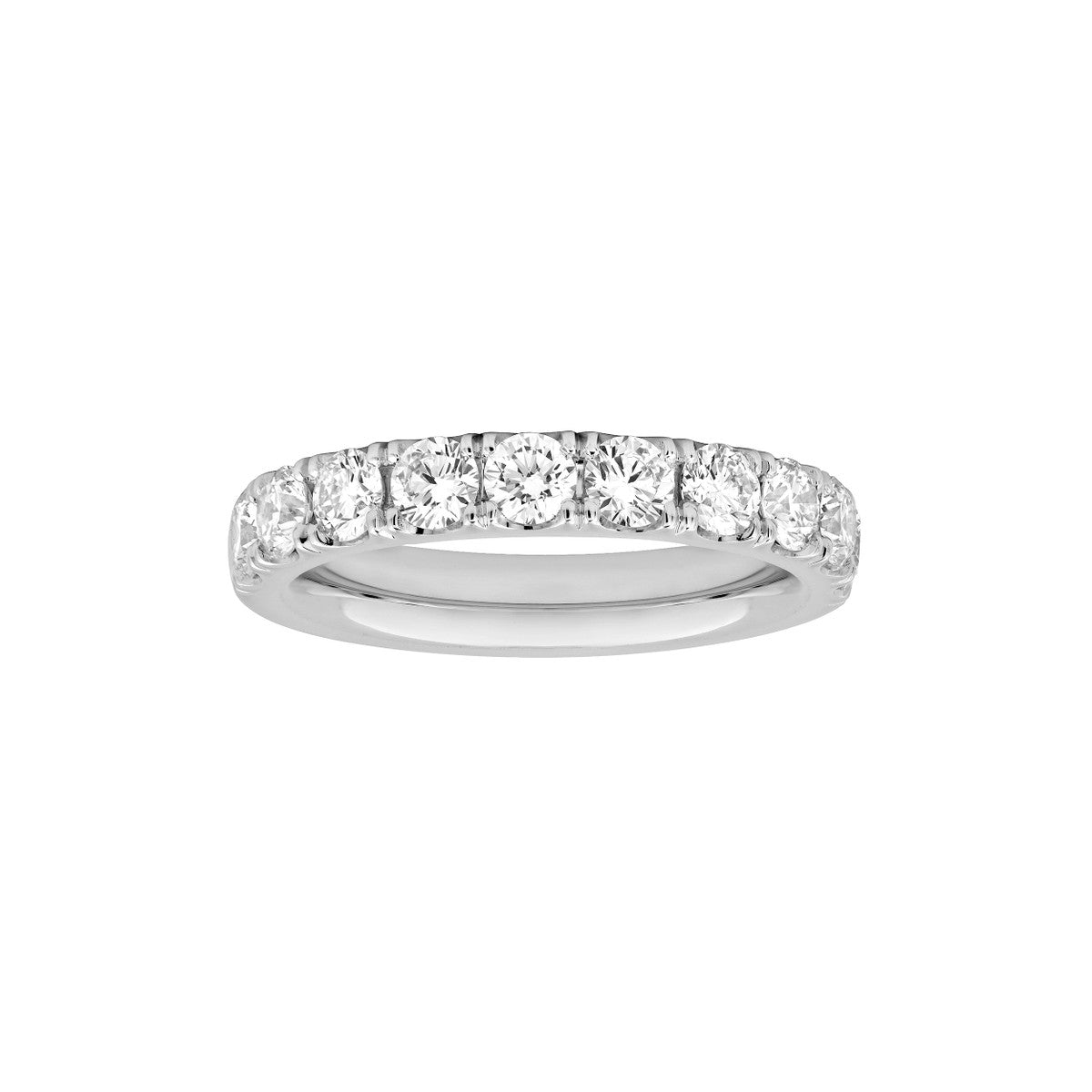 14K Gold, 1-1/3ct Lab Diamond Half Eternity Band