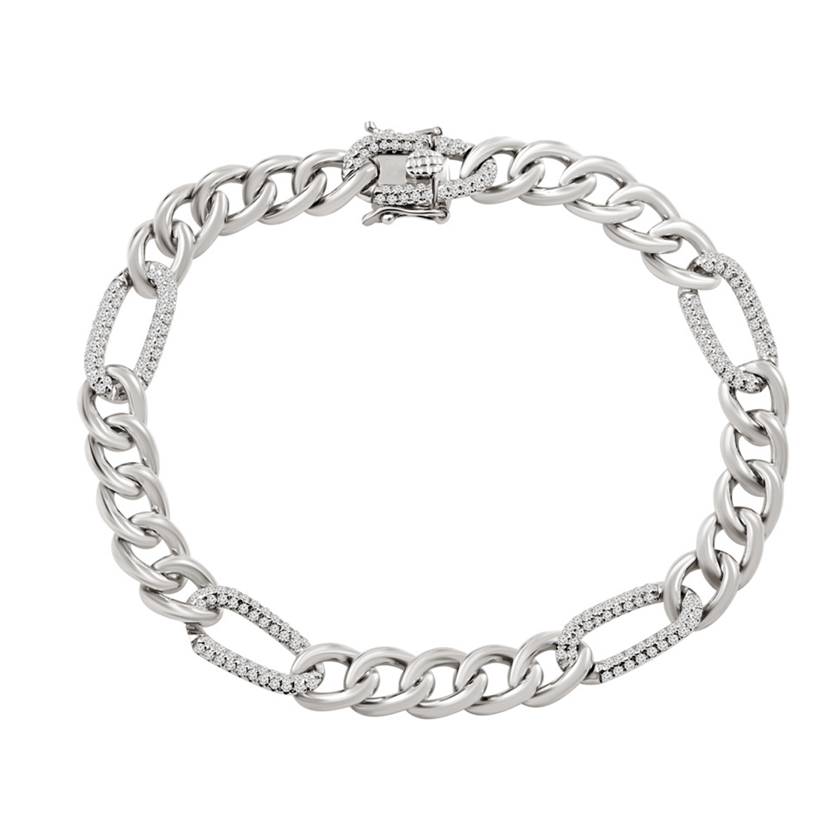 14K Paper Natural Diamond CUBAN Bracelet