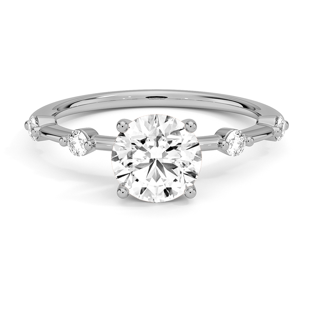 Round Cut Diamond Engagement RIng (lab grown)