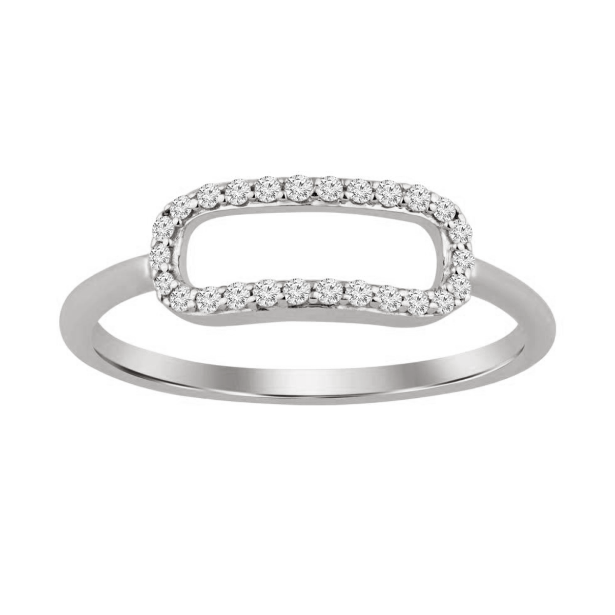 18K Gold,Natural Diamond ,Paper Clip Ring