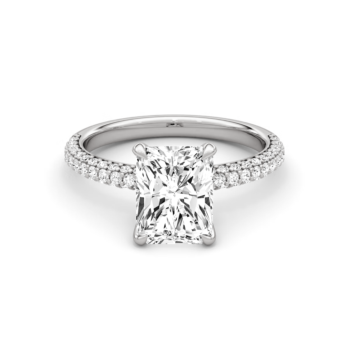 Radiant Cut Lab Grown Engagement Ring