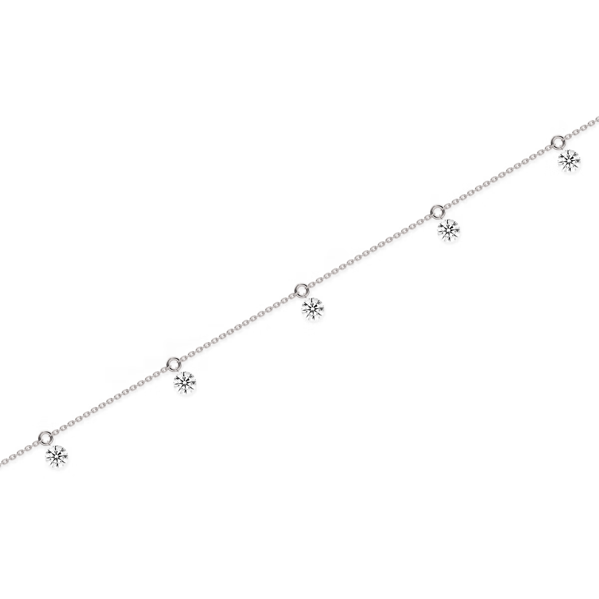 5 Stone Floating Station Bracelet