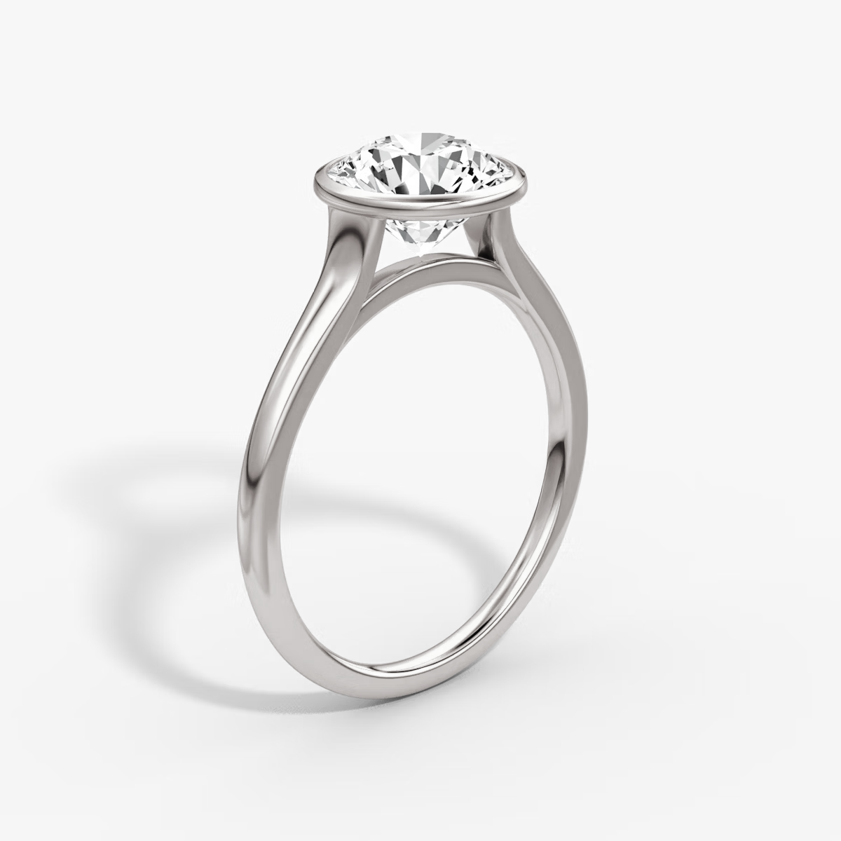 2.5 Carats Round Shape Bezel Diamond Ring