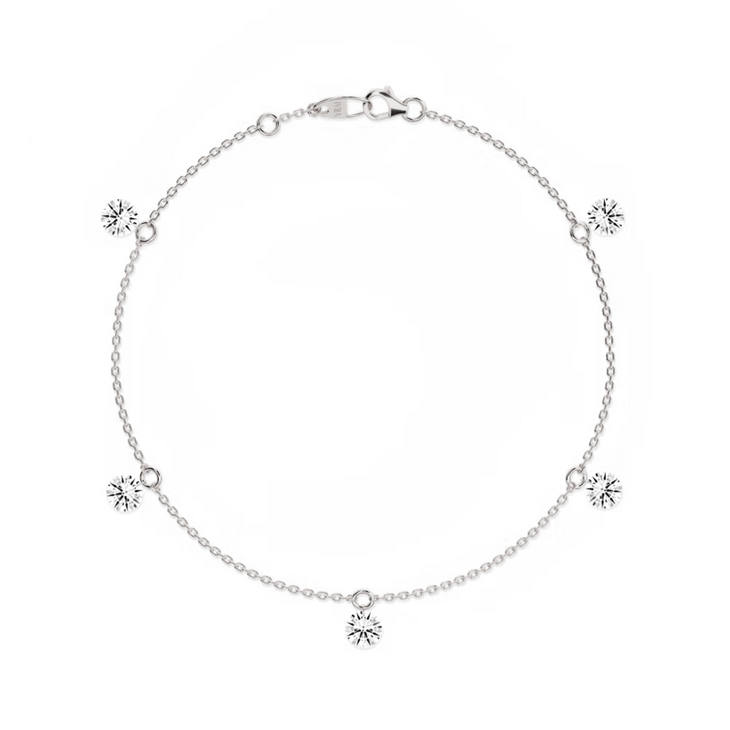 5 Stone Floating Station Bracelet