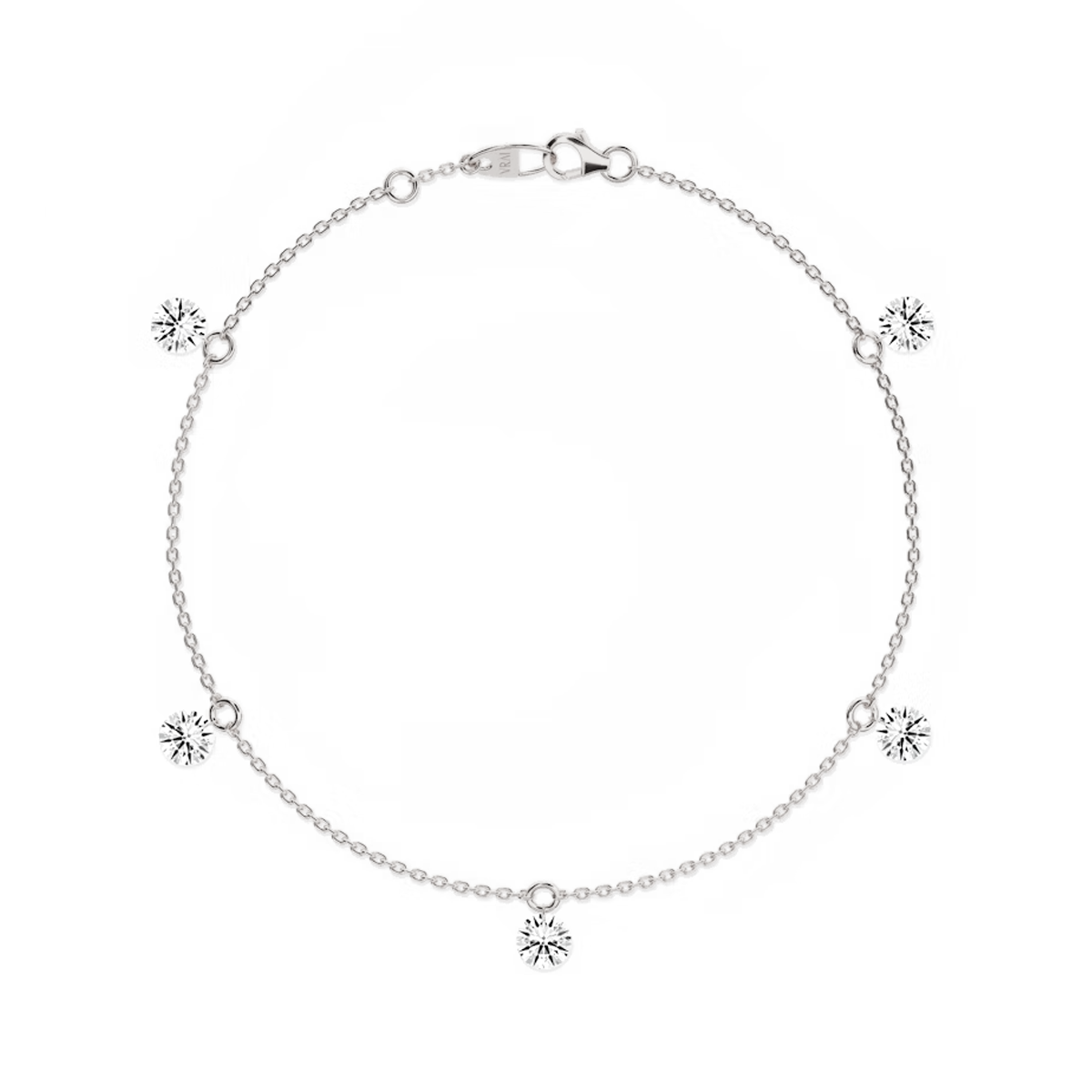 5 Stone Floating Station Bracelet