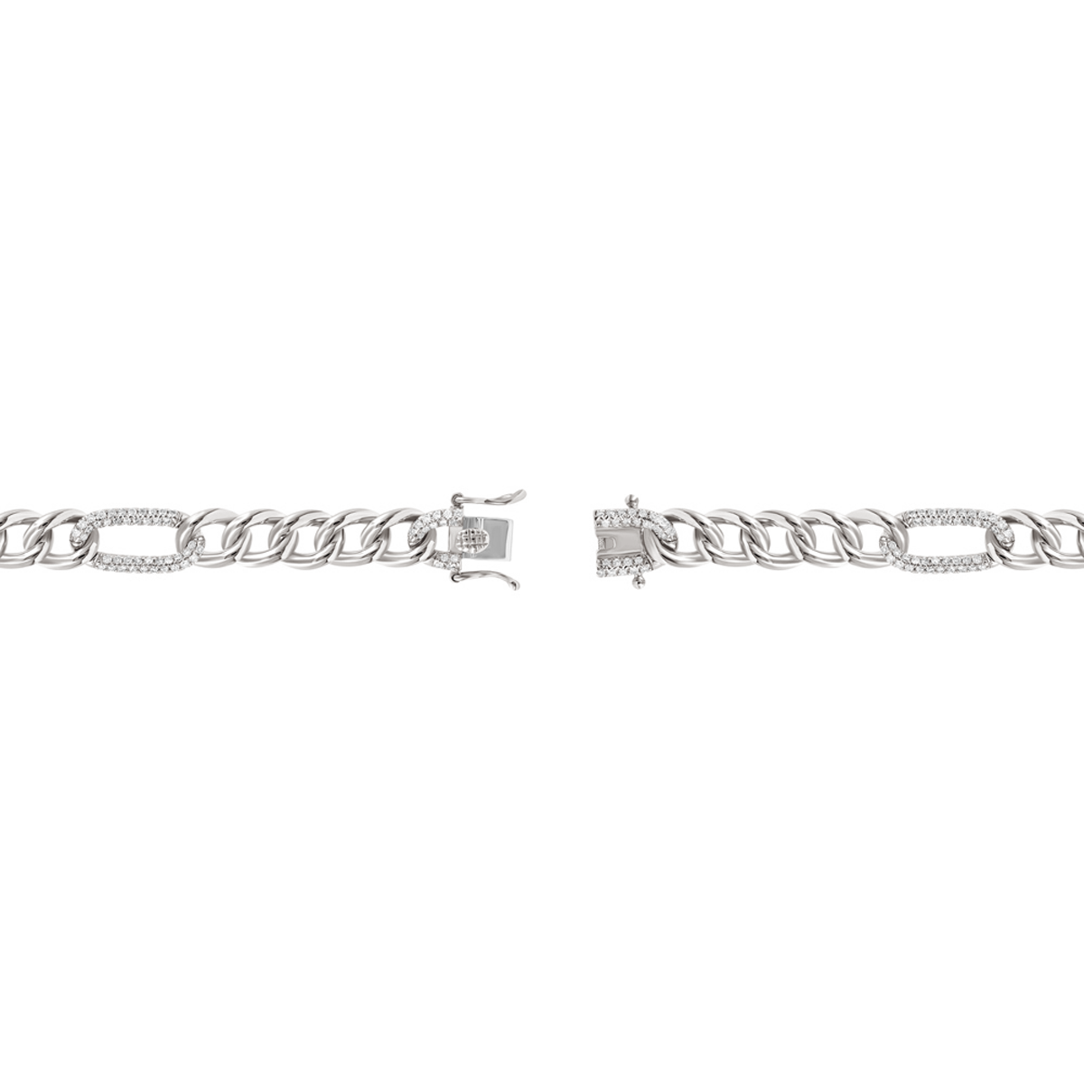 14K Paper Natural Diamond CUBAN Bracelet