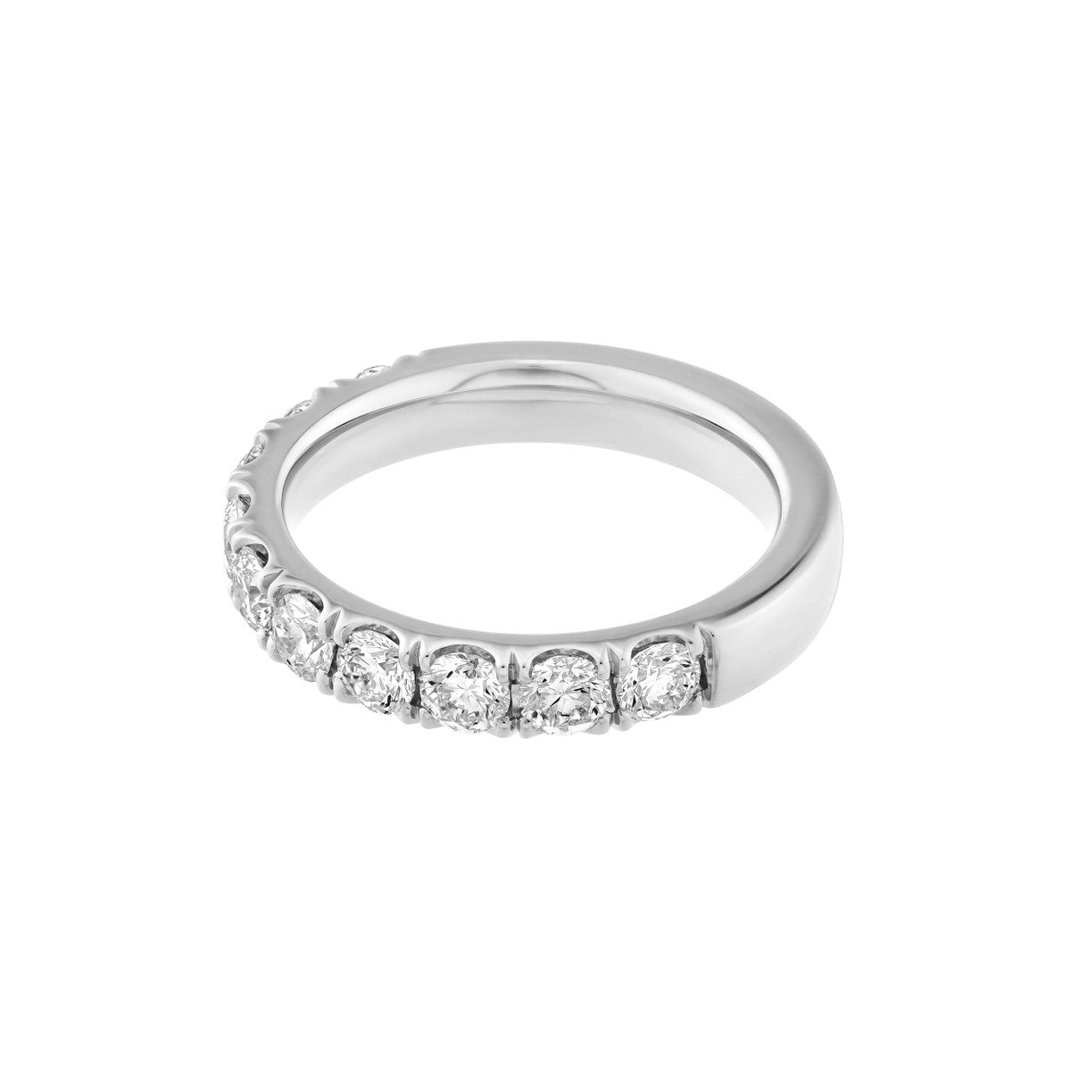 14K Gold, 1-1/3ct Lab Diamond Half Eternity Band