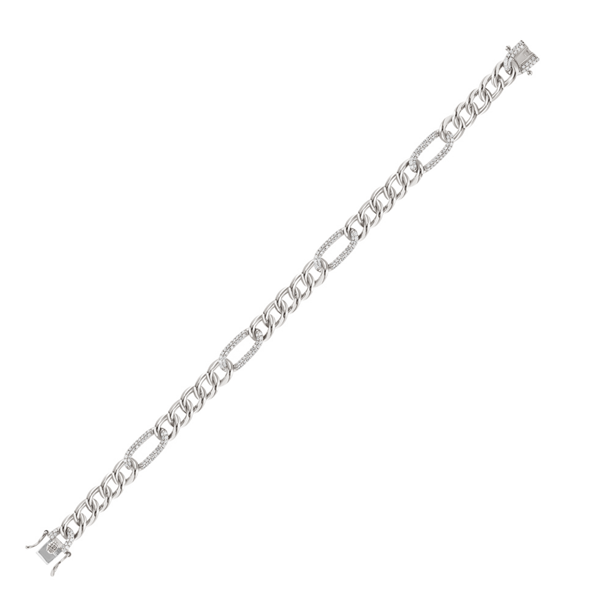 14K Paper Natural Diamond CUBAN Bracelet
