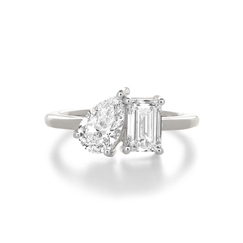 2 carats 2stone Lab Grown Ring