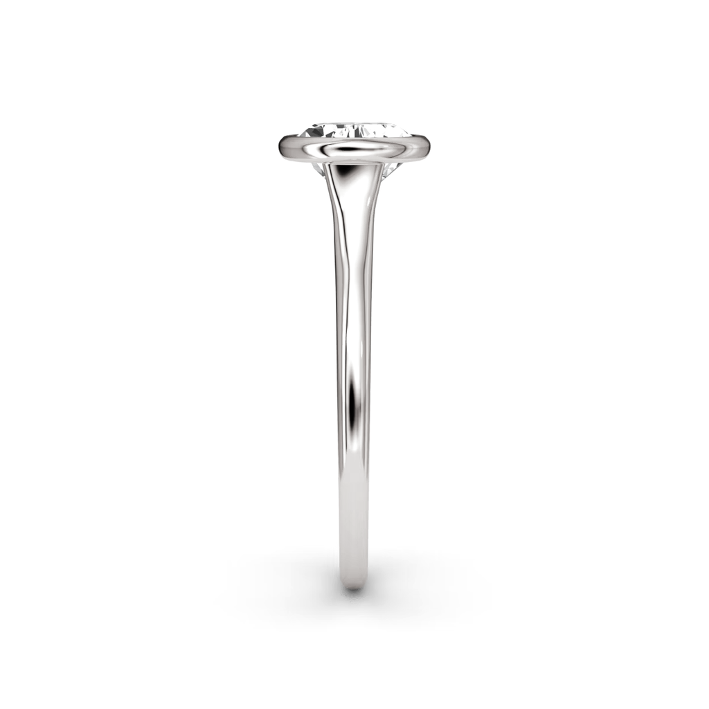 2.5 Carats Pear Shape Bezel Diamond Ring