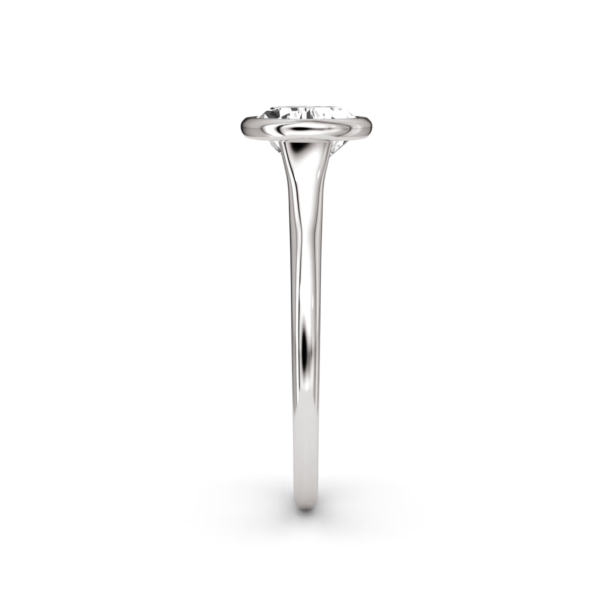 2.5 Carats Pear Shape Bezel Diamond Ring