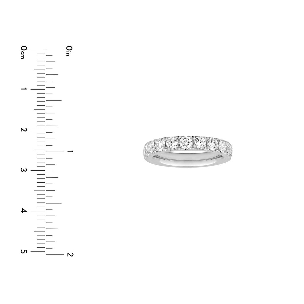 14K Gold, 1-1/3ct Lab Diamond Half Eternity Band