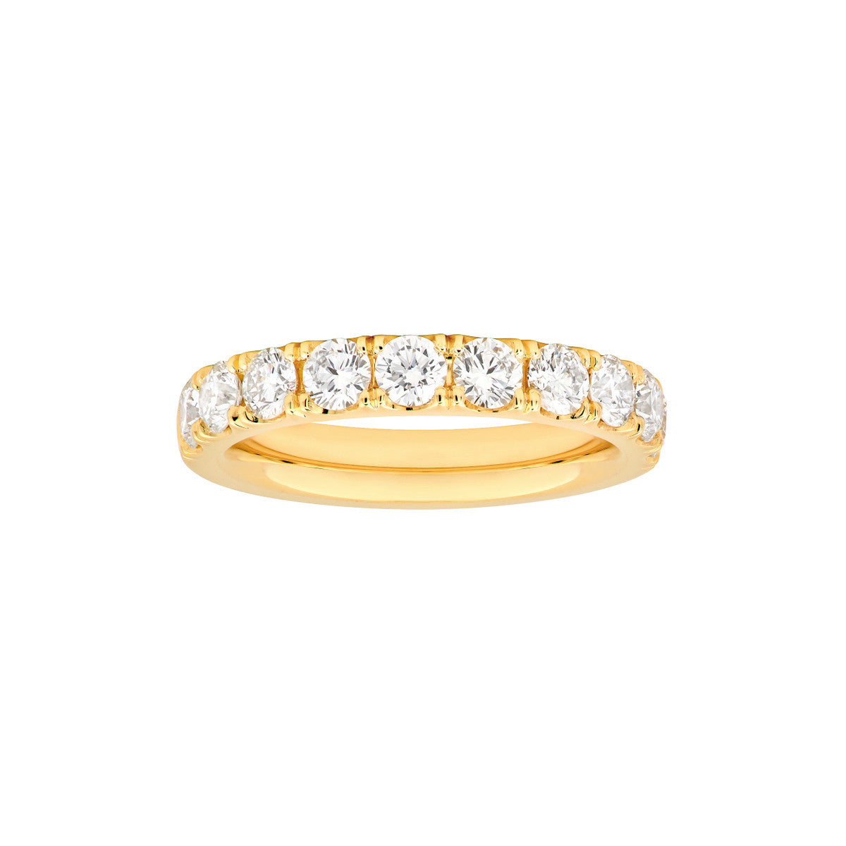 14K Gold, 1-1/3ct Lab Diamond Half Eternity Band