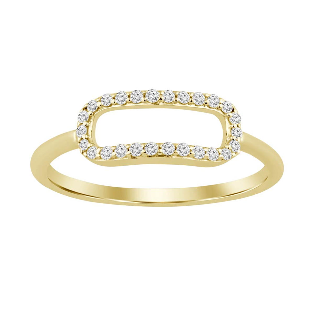 18K Gold,Natural Diamond ,Paper Clip Ring