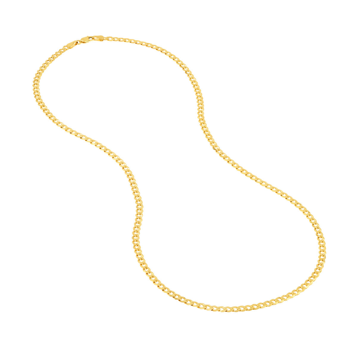14K Gold Curb Chain Necklace & Bracelet