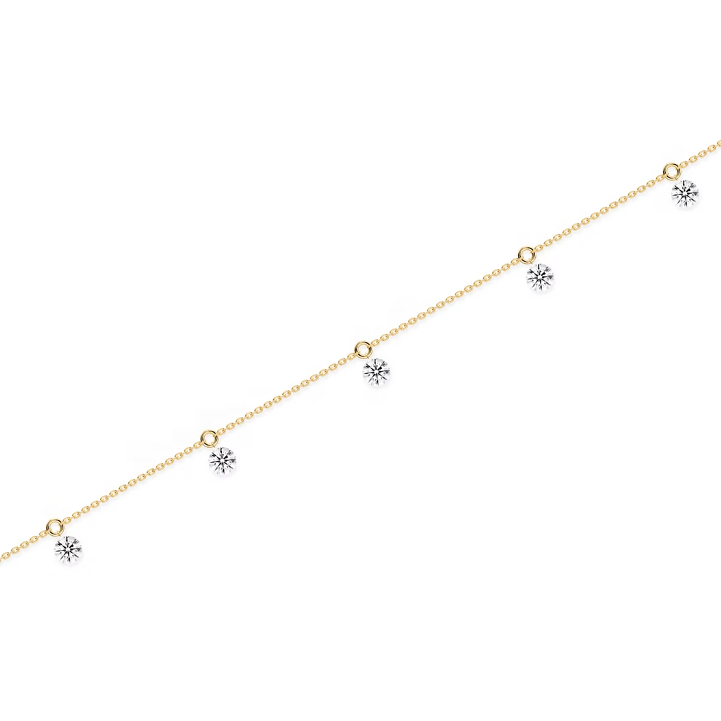 5 Stone Floating Station Bracelet