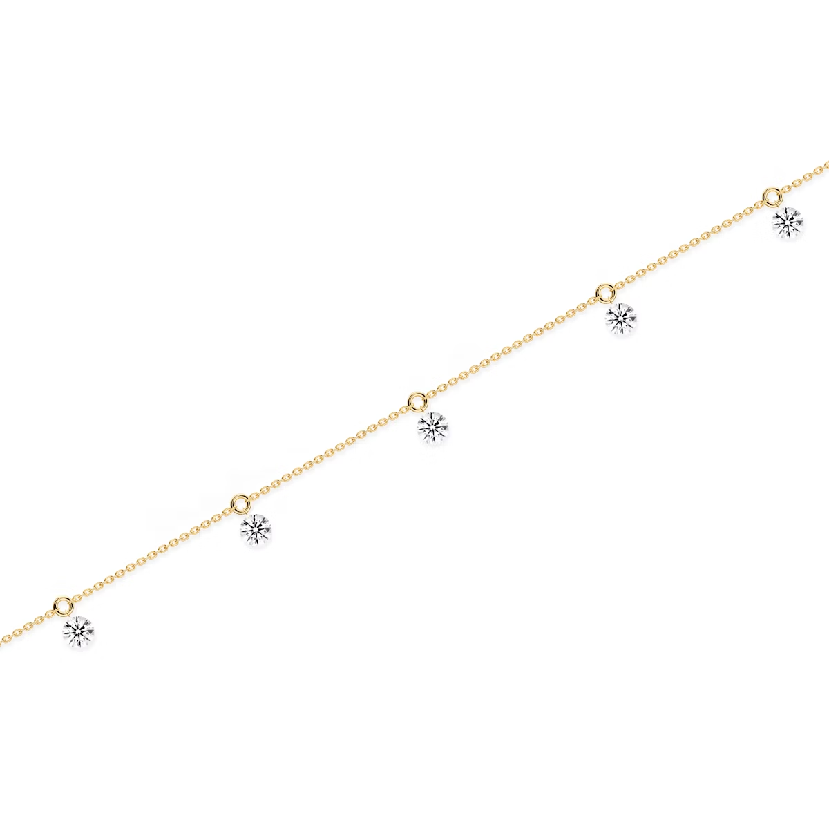 5 Stone Floating Station Bracelet