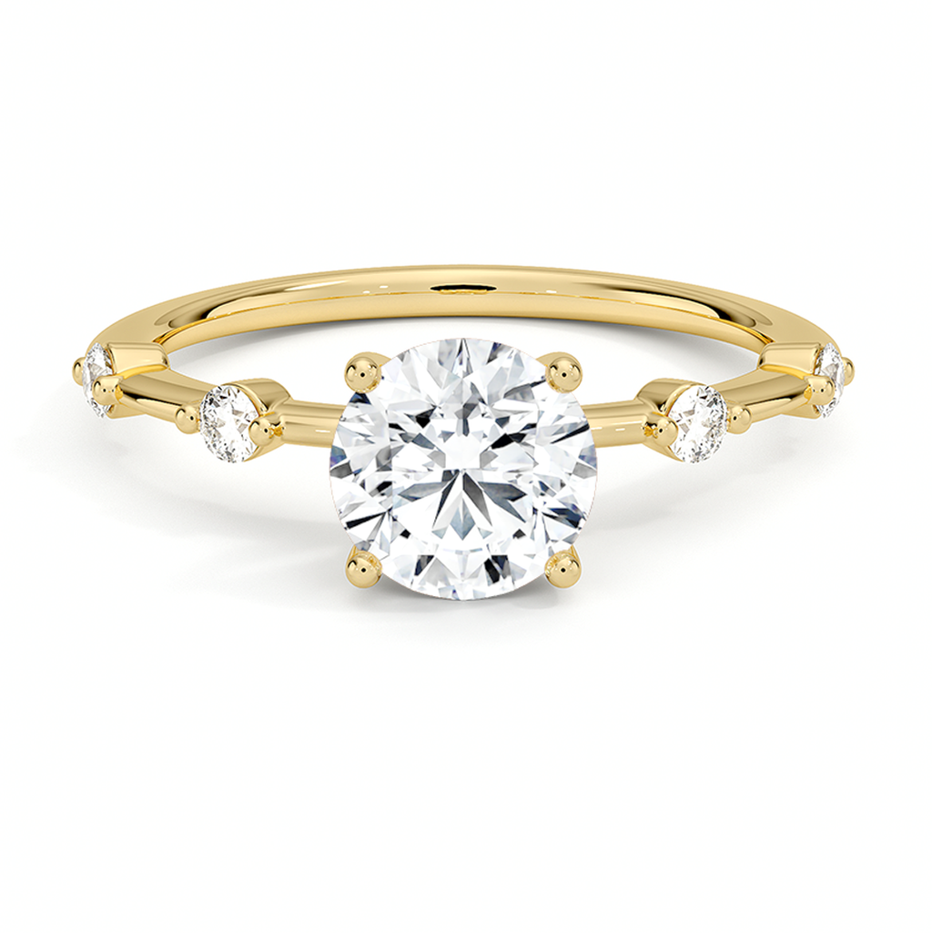 Round Cut Diamond Engagement RIng (lab grown)