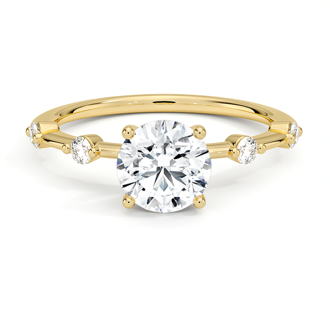 Round Cut Diamond Engagement RIng (lab grown)