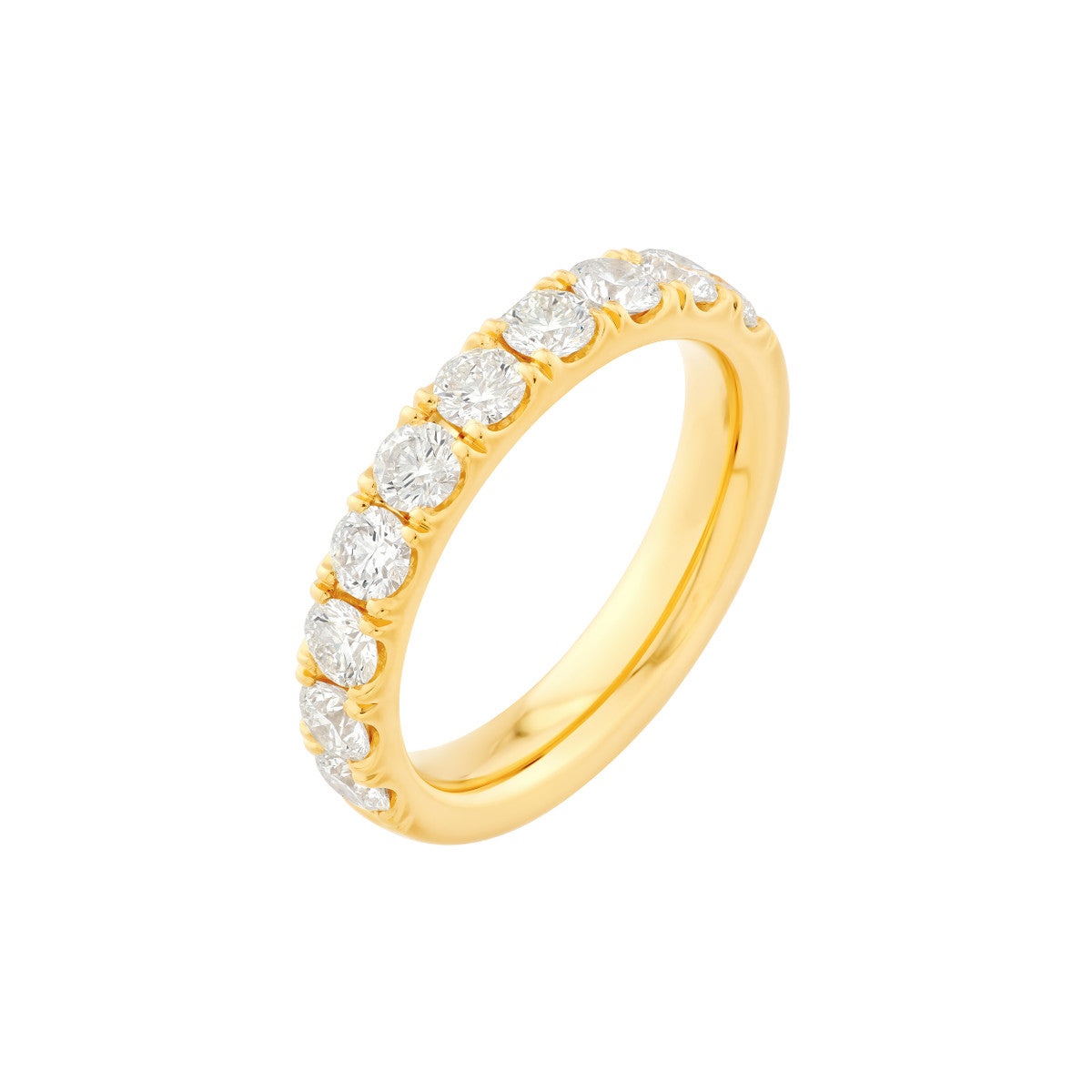 14K Gold, 1-1/3ct Lab Diamond Half Eternity Band