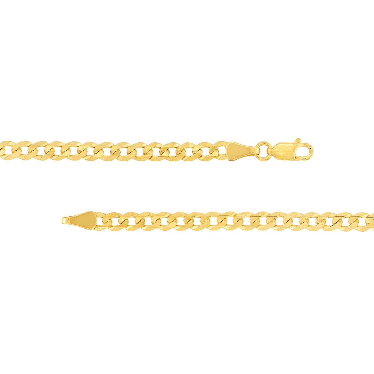 14K Gold Curb Chain Necklace & Bracelet