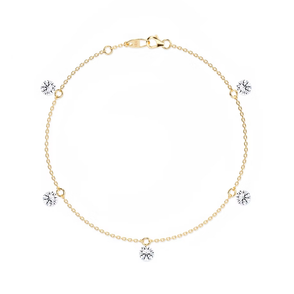 5 Stone Floating Station Bracelet