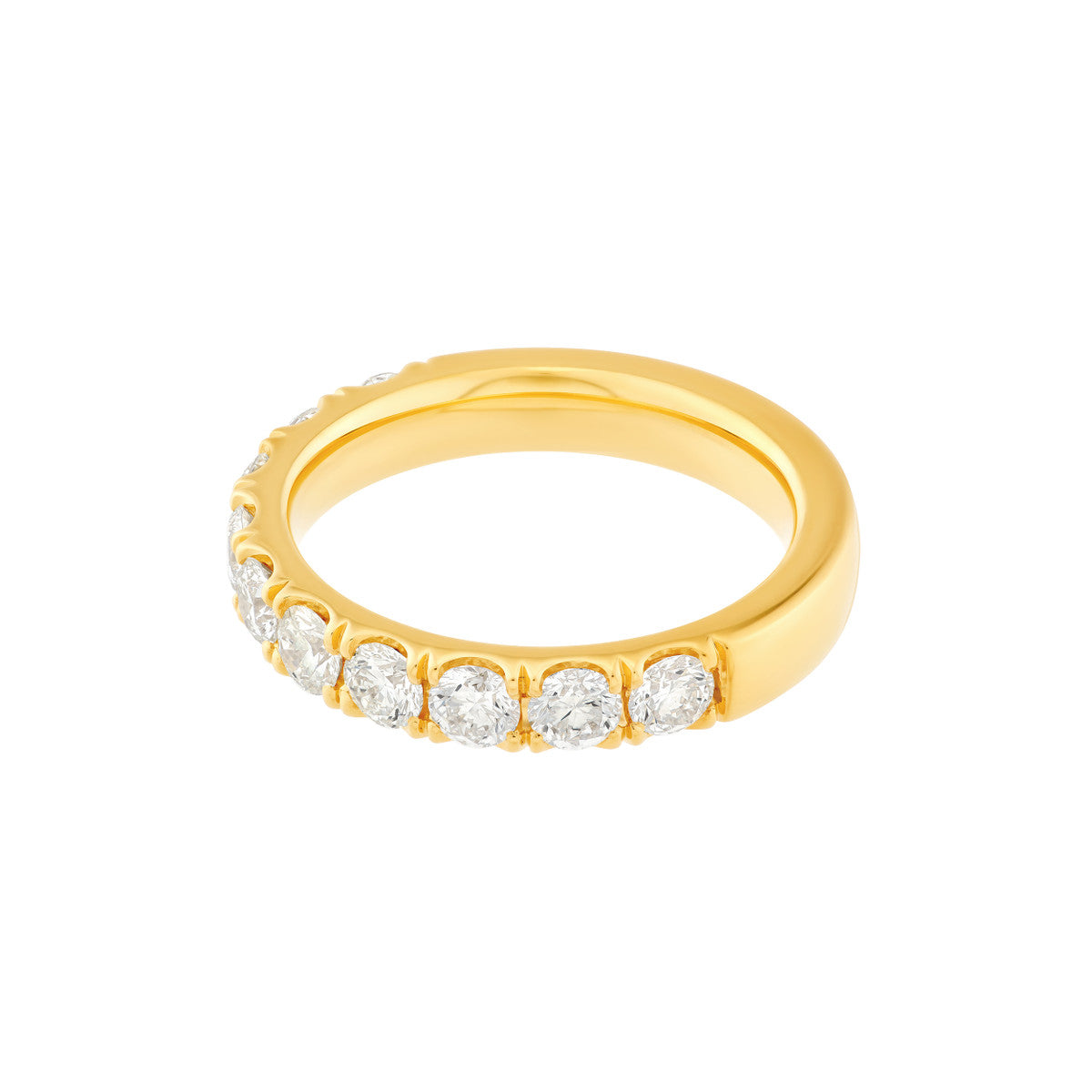 14K Gold, 1-1/3ct Lab Diamond Half Eternity Band