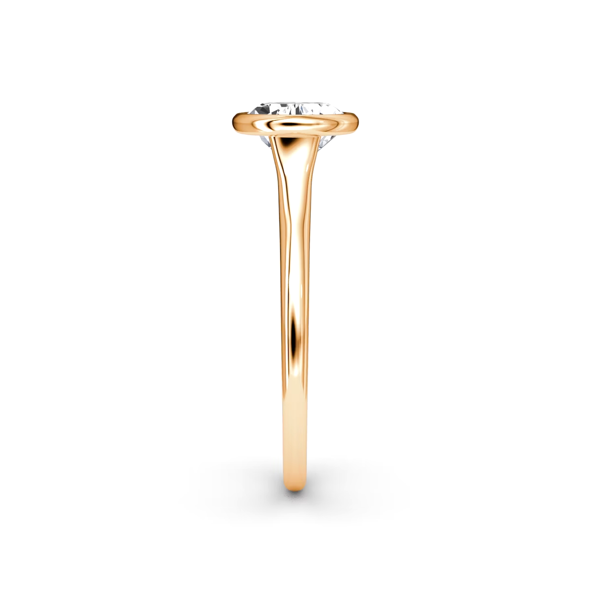 2.5 Carats Pear Shape Bezel Diamond Ring