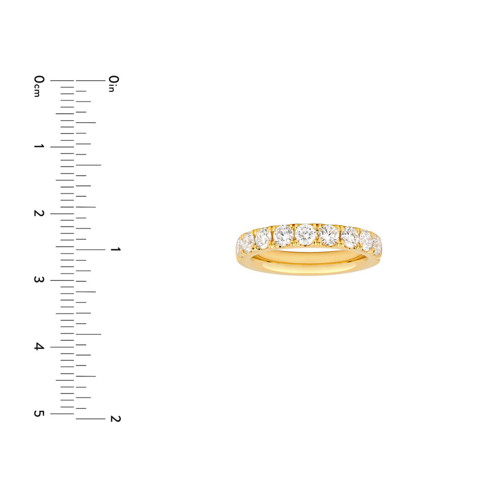 14K Gold, 1-1/3ct Lab Diamond Half Eternity Band